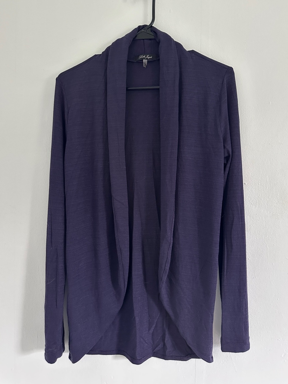 Laila Jayde -Front Shawl Collar Cardigan - Purple